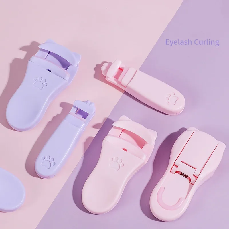 جديد رمش بكرة الشعر لطيف القط مخلب زاوية واسعة المشبك المحلي المهنية مجموعة طويلة الأمد رمش كليب المحمولة أداة الجمال الإناث