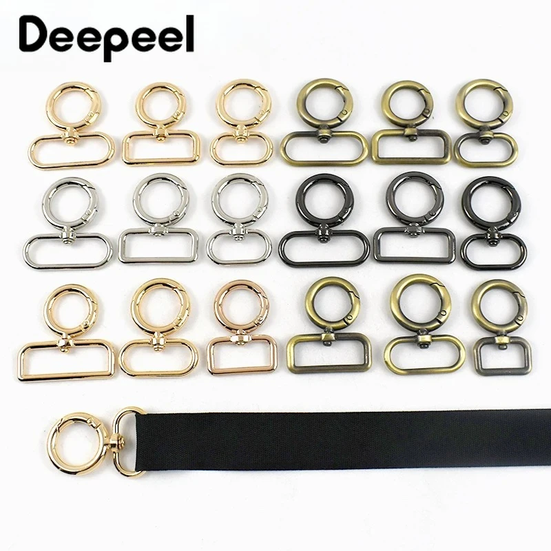 

10/20Pcs 19-38mm Metal Spring Hook Buckles Swivel Lobster Buckle Keychain Carabiner Clip Bag Straps Clasp Hardware Accessories