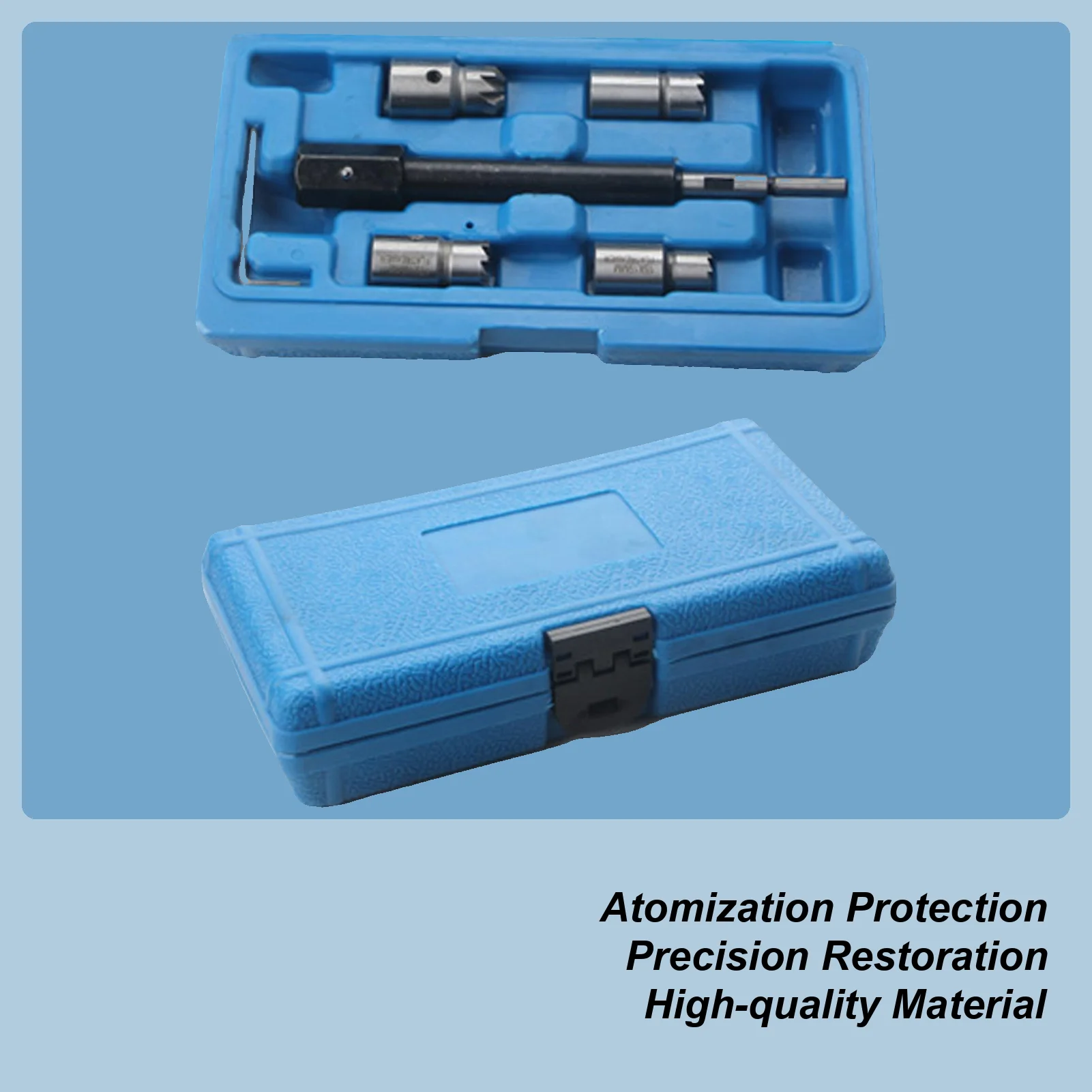 

Injector Cleaning Kit Injector Seat Cleaning Set Multifunctional Set of 6 Reamers for Marine Motorcycle Lawnmower Racing