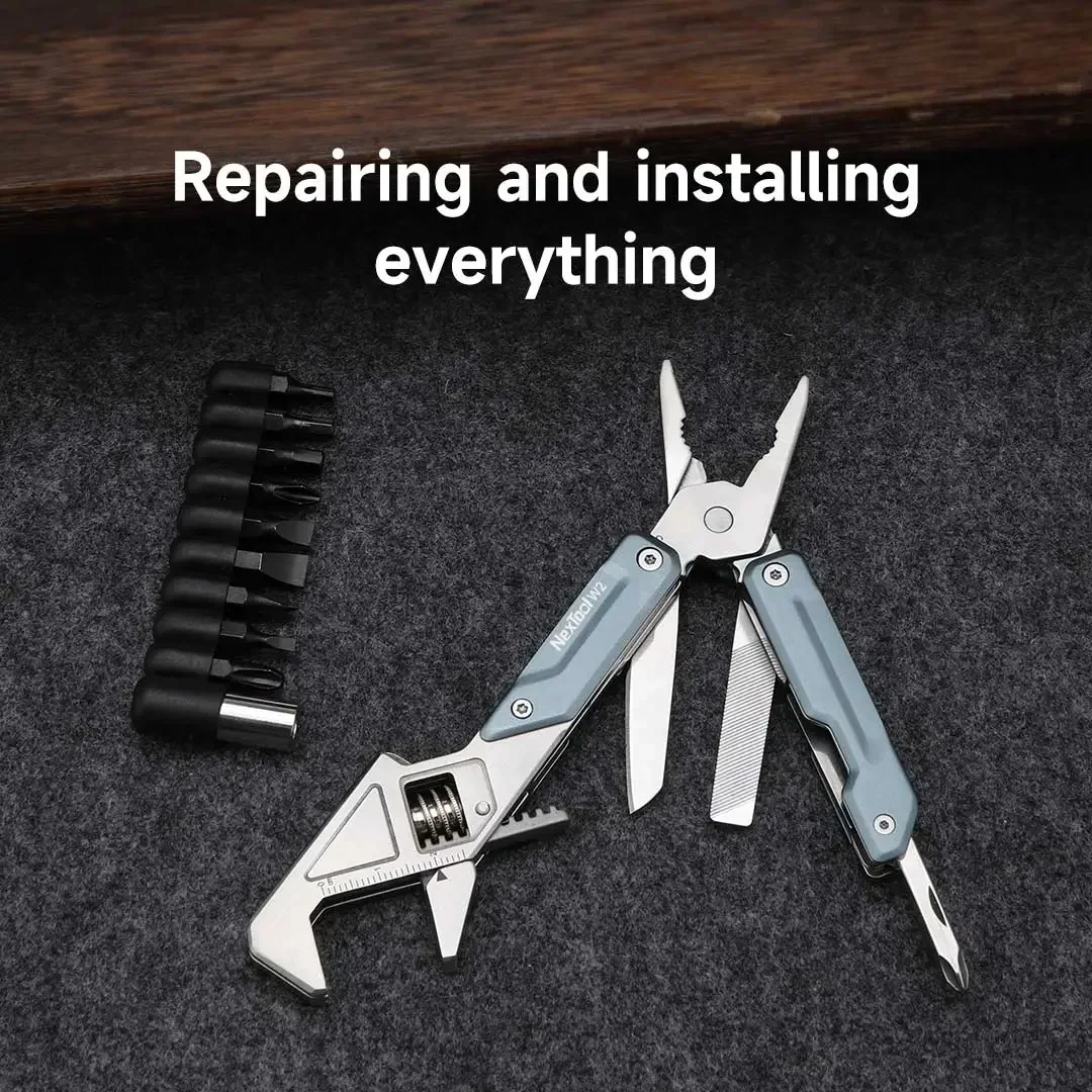 NexTool Light Wrench W2 Multitool Pliers Large Spanner Screwdriver Folding Multi Tool Portable EDC Home Repair Maintenance