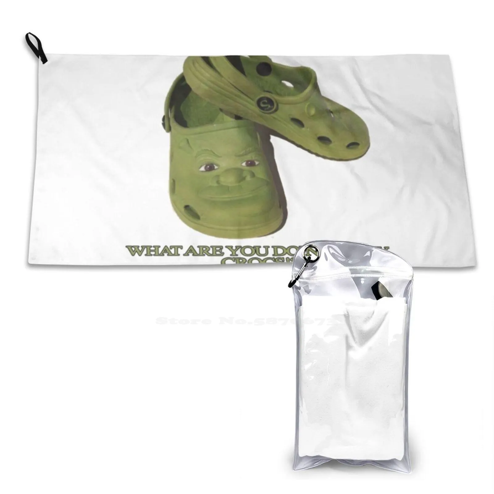 What Are You Doing In My Shrek Soft Bath Towel Washcloth Outdoor Shrek Meme Swamp Funny Get Shoes Joke