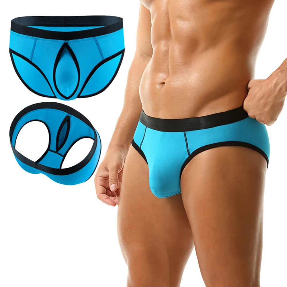 

Mens Sexy Modal Breathable Briefs Low Rise Underwear Bulge Pouch Underpants Solid Color Breathable Panties