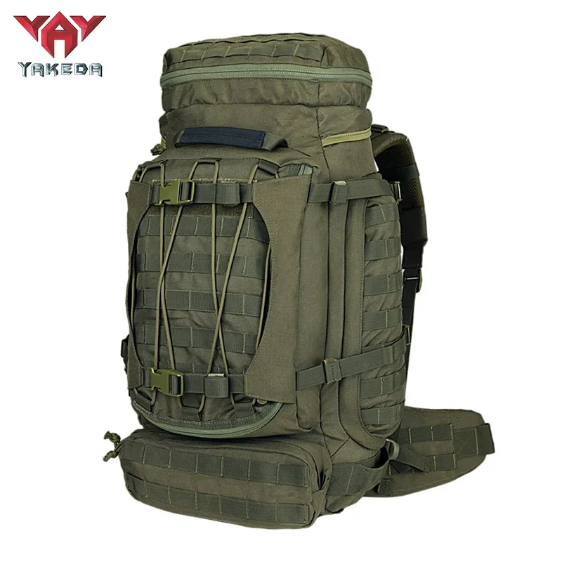 

YAKEDA 90L Tactical Backpack Green Mountaineering Bag Waterproof Dustproof Breathable Adventure Outdoor Travel Tactical Backpack