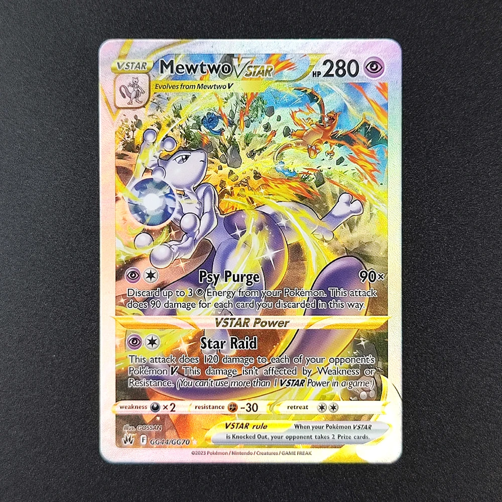 5 قطعة بطاقات جمع البوكيمون الإنجليزية VSTAR Dialga Arceus Palkia VSTAR Mewtwo Giratina بطاقة واحدة نادرة لعبة كلاسيكية بطاقات أنيمي