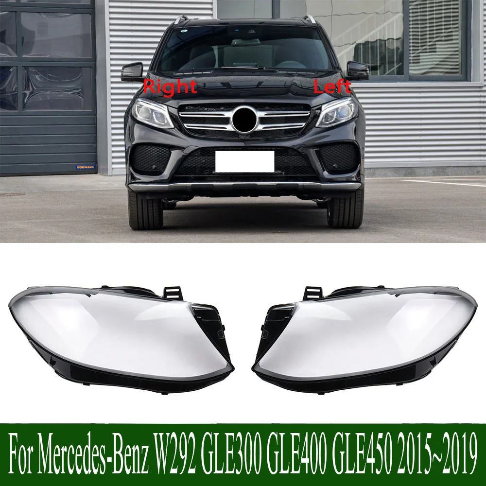 

For Mercedes-Benz W292 GLE300 GLE400 GLE450 2015~2019 Front Headlight Lens Lamp Transparent Shade Shell Light Lampshade Cover