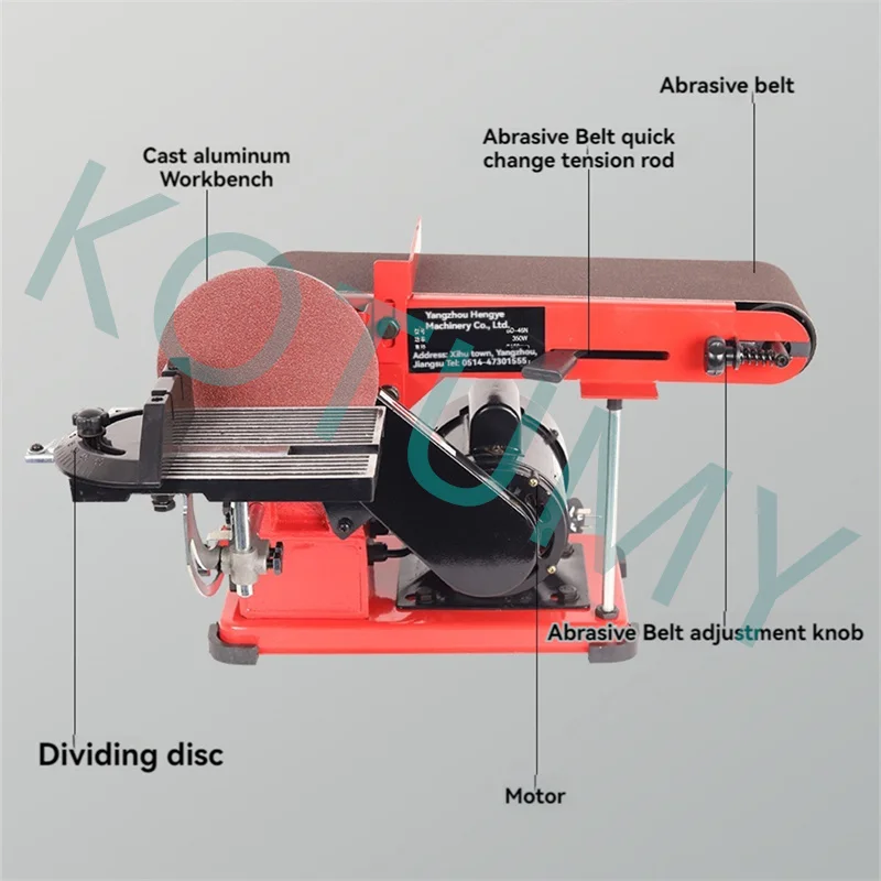 Multi-Function Abrasive Sanding Machine Polishing Bench Handmade Woodworking Grinding Polishing Table Disc Belt Sander