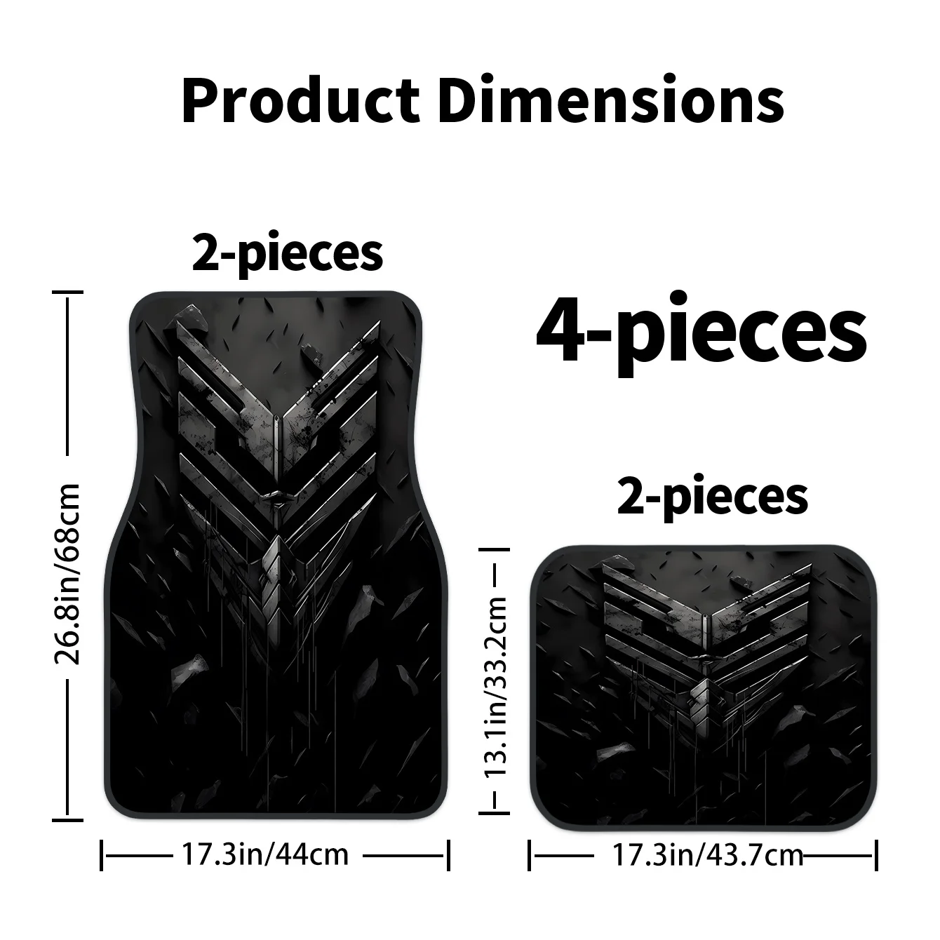 4pcs Transformer Logo Printed Car Floor Mats | Front And Rear Carpets, Washable Polyester Interior Accessories For Cars, SUVs, U