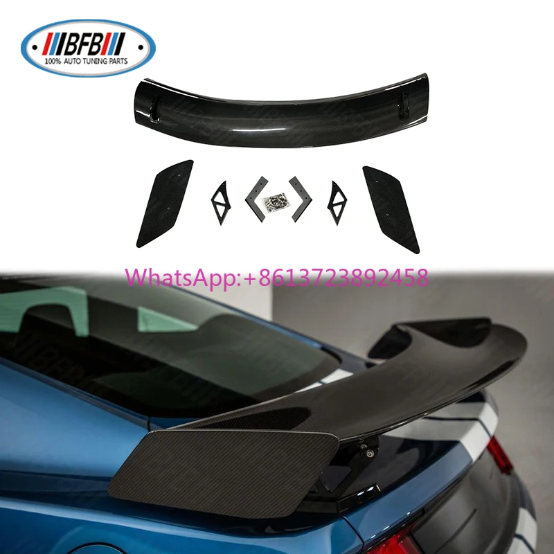 

Real Carbon Fiber Rear Trunk Lip Spoiler Wing for Ford Mustang GT500 2015-2023