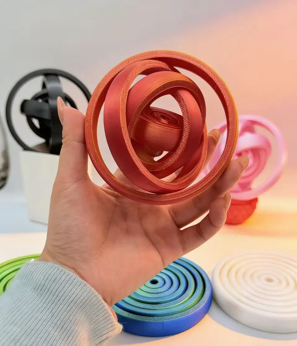 3D Printed Novelty Spinning Finger Ring, Adult Fidget Toy, Mini Creative Finger Spinner, Featuring Rotational Gyroscope Design