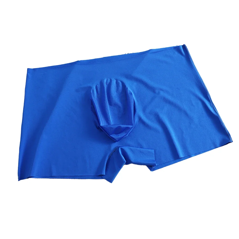 Boxers de seda de gelo sem costura para homens Boxershorts Bulge Pouch, roupa interior elástica, cuecas com seta respirável, cuecas sexy