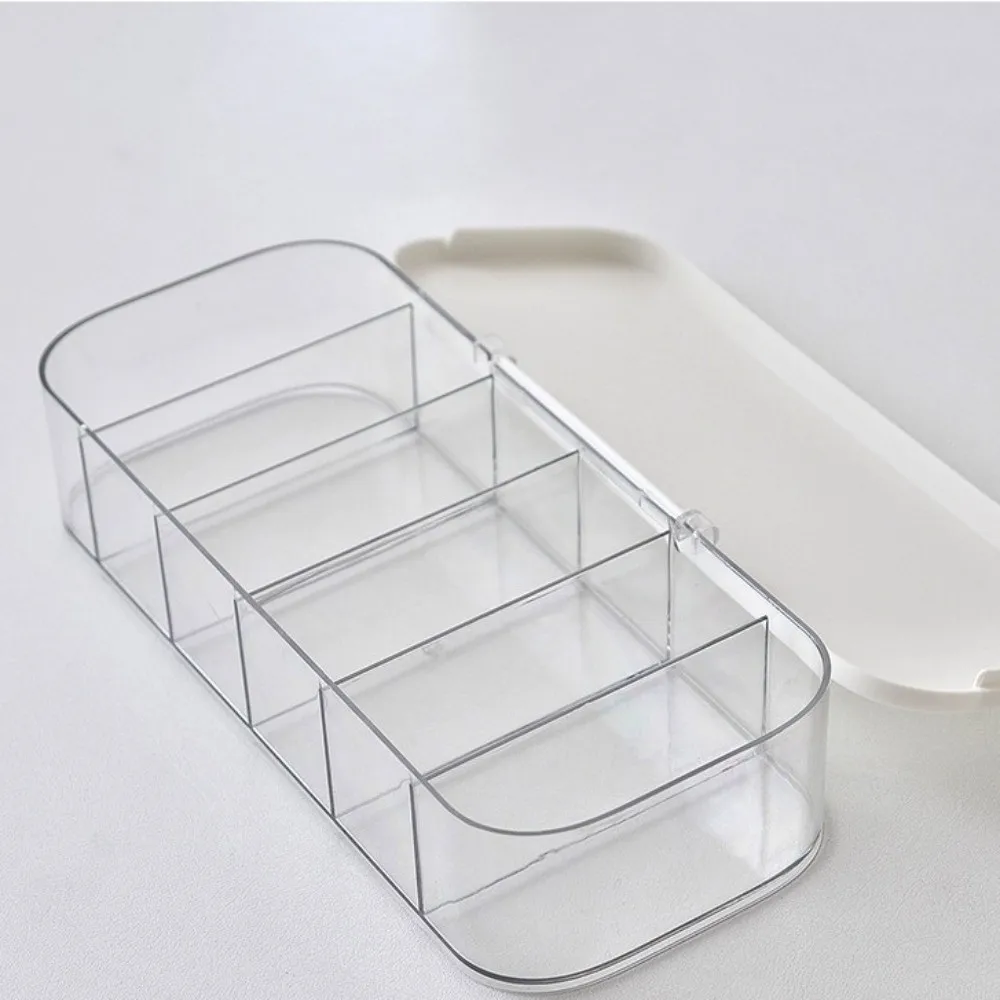 

Clear Data Cable Storage Box with Cover 7 Grids Earphone Charger Case Large Capacity Jewelry Organizer