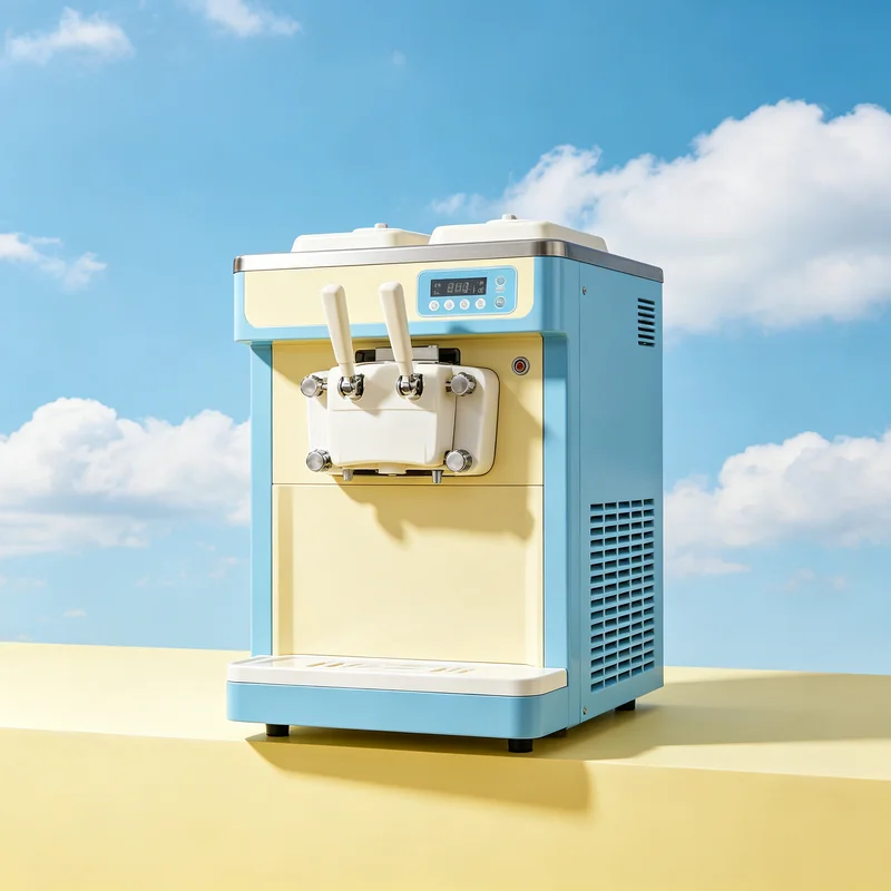 

Electric Soft Ice Cream Maker 1500W Commercial 3 Flavor Frozen Yogurt Machine for Café Bakery