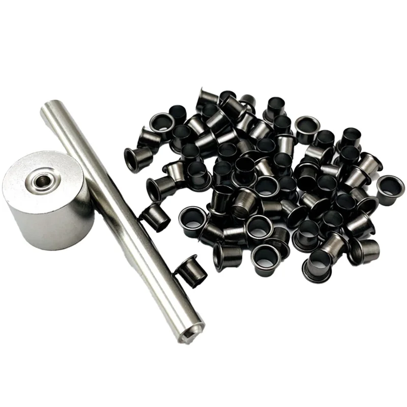 

ABKI-100Pcs K-Sheath Eyelet Rivets Installation Fix Tools Spare Parts 7.5MM Kydex Sheath Scabbards Eyelets Buckle Nail Pin