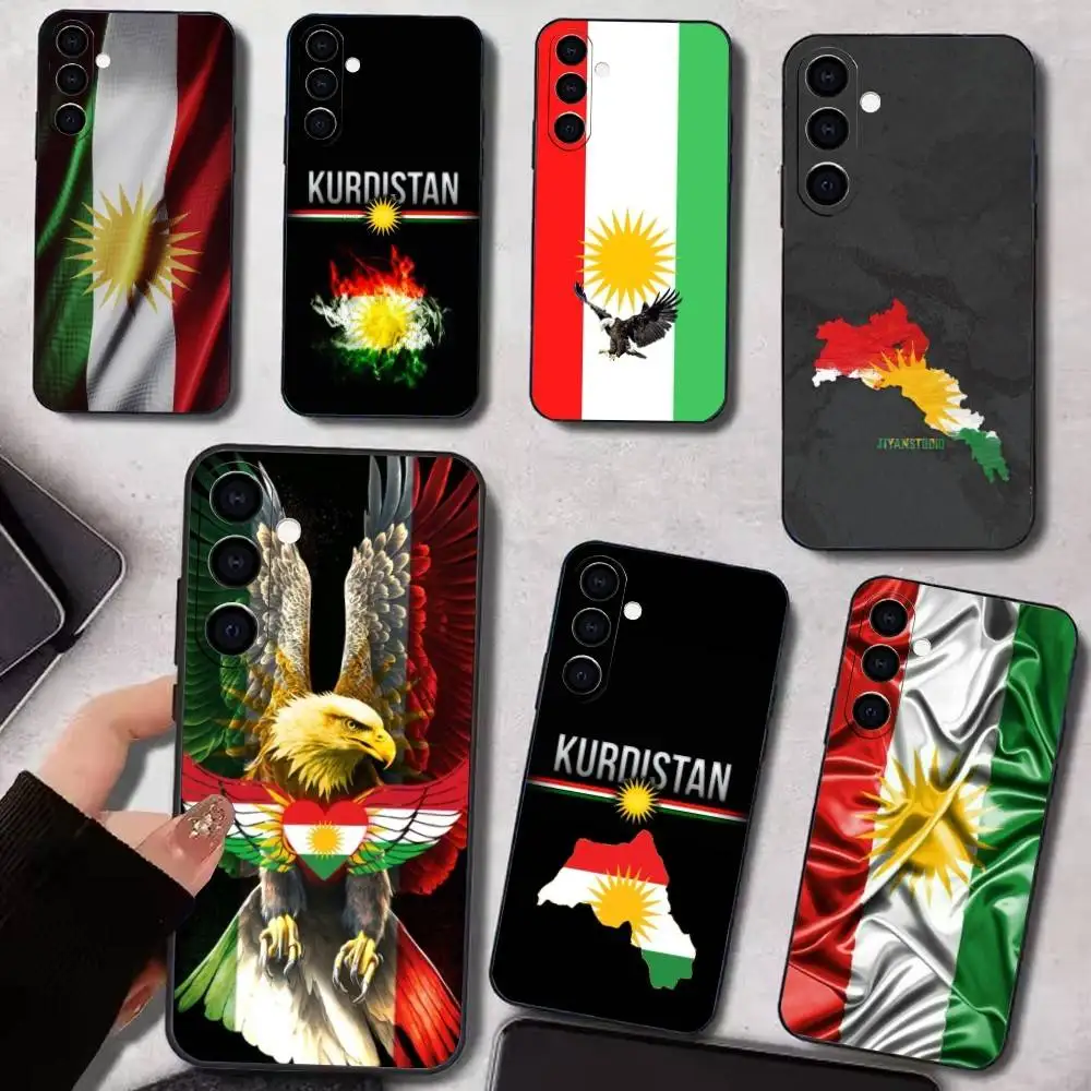 

K-Kurdistan Flag Phone Case For Samsung Galaxy A73,A72,A71,A70,A53,A52,A51,Others Soft Black Cover