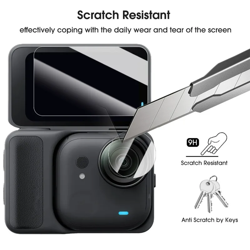 Protector de pantalla de vidrio templado 10 en 1 para Insta360 GO, Protector de lente de cámara Ultra suave, película antiarañazos para Insta360 Go Ultra