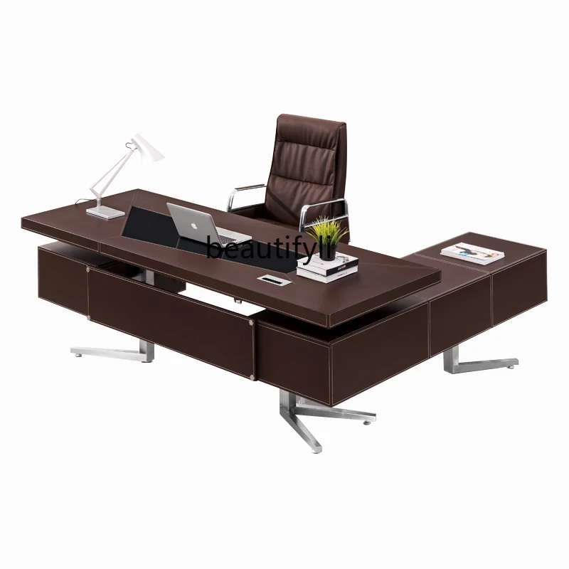 

Office Furniture Boss Desk Desk Simple Modern Executive Desk Collection Table Gift