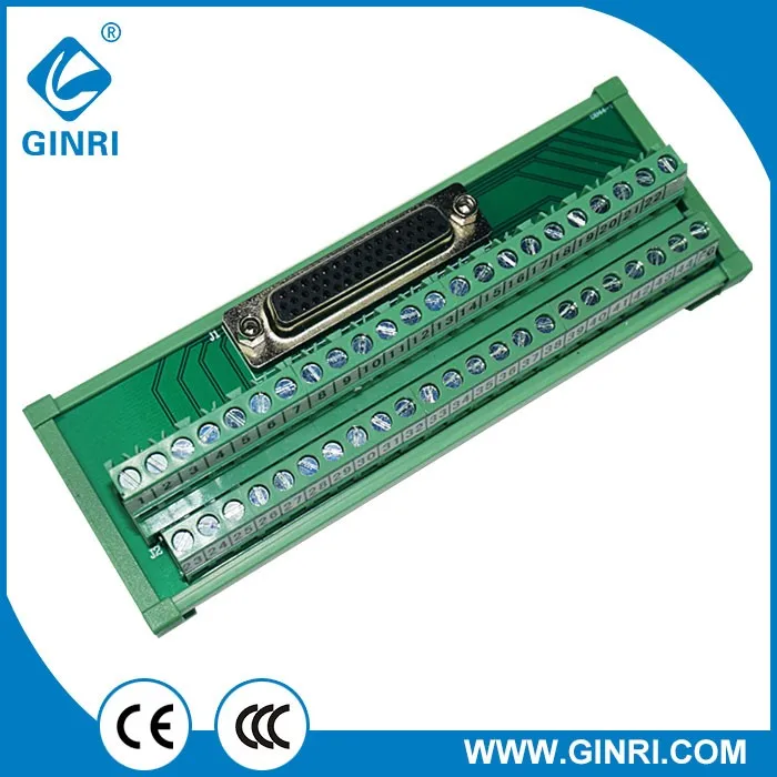 3 Buah Modul Antarmuka Konektor D-SUB 37 Pin JR-37TDC Blok Terminal D-Subminiatur