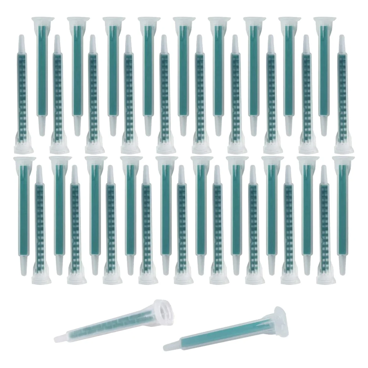 AB51 40 Piece Epoxy Mixing Nozzle Electrostatic Mixing Nozzle Tip 50Ml/1.7Oz (1:1/1:2 Ratio) 16 Elements