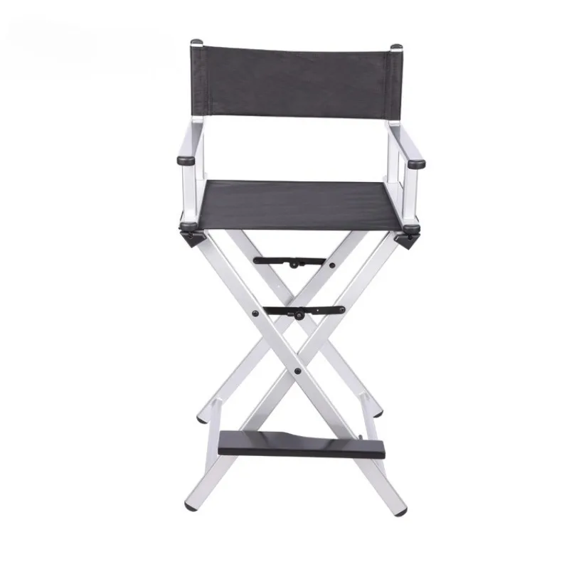 

Simple aluminum alloy portable foldable makeup chair high backrest director chair outdoor hair chair