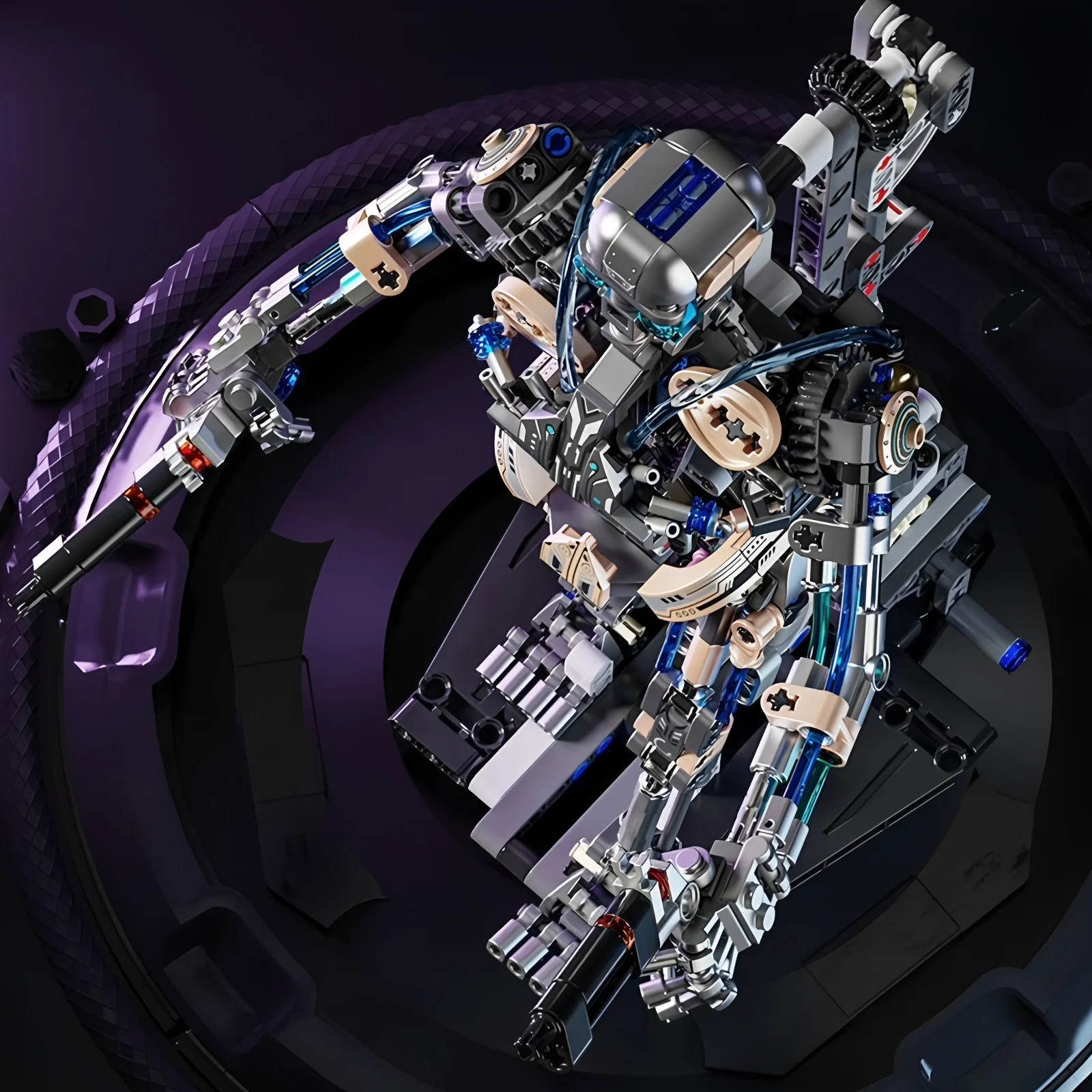 692 قطعة نموذج مكعبات بناء روبوت العظام ، مكعبات بناء التجميع الميكانيكية ، ألعاب مكعبات البناء للأطفال ، هدايا ذاتية الصنع