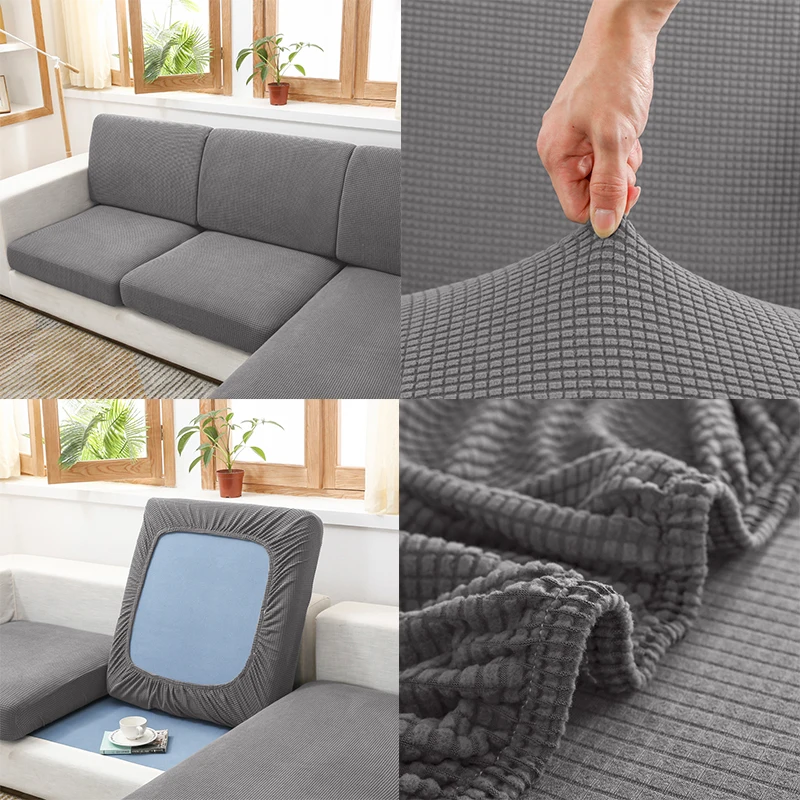 Waterproof Polar Fleece Sofa Seat Cushion Cover Elastic Sofa Covers For Living Room Pet Kids Mat Chair Cover Furniture Protector