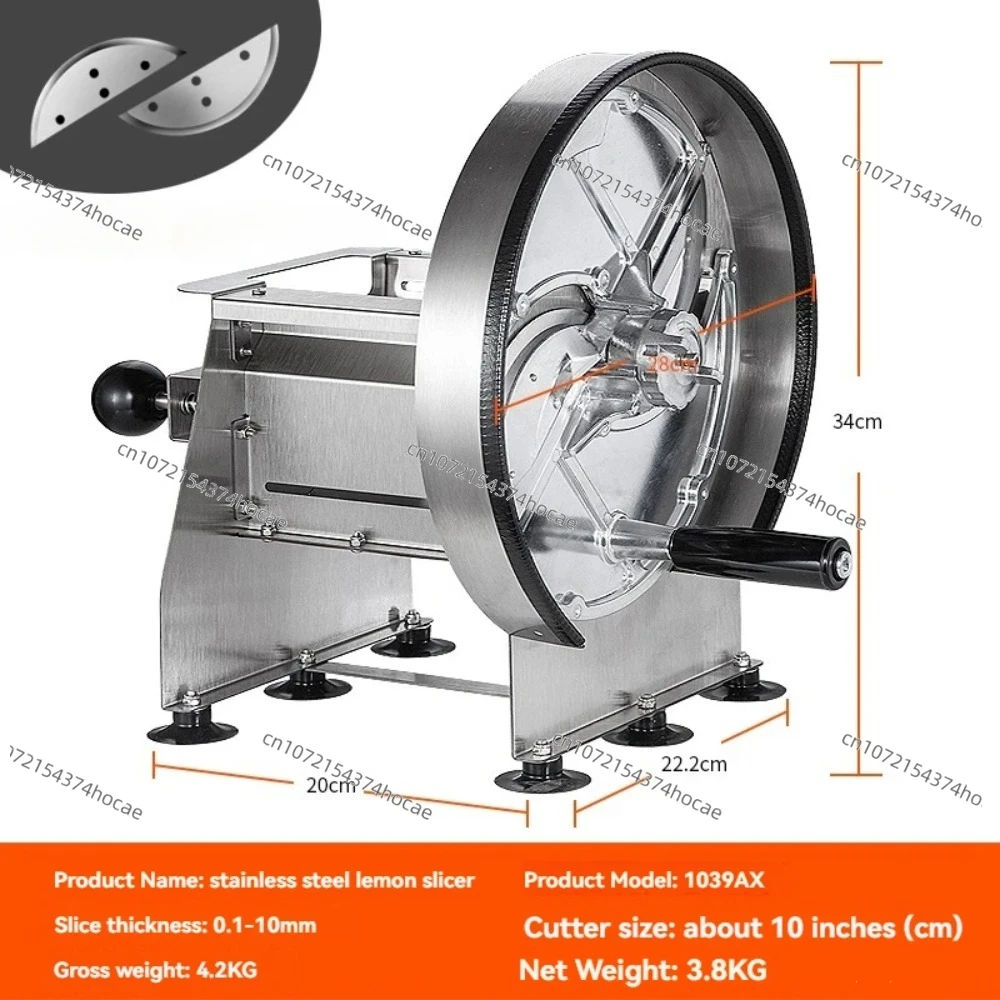 New Stainless Steel Manual Slicer Adjustable Thickness Heavy-Duty Kitchen Cutting Equipment