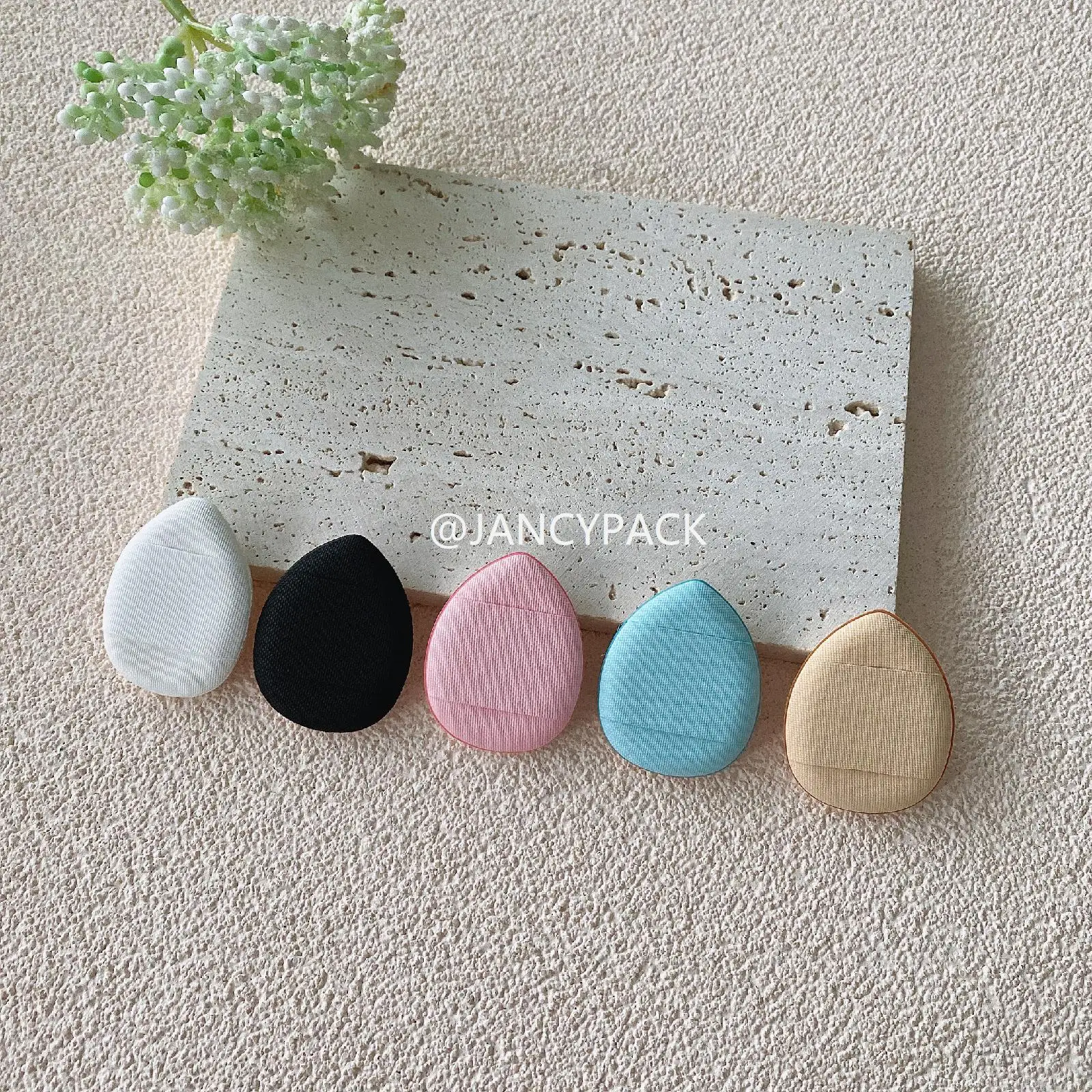 50pcs Mini Powder Puff Makeup Sponge Face Concealer Beauty Egg Foundation Make-up Finger Powder Puff Detail Makeup Tool