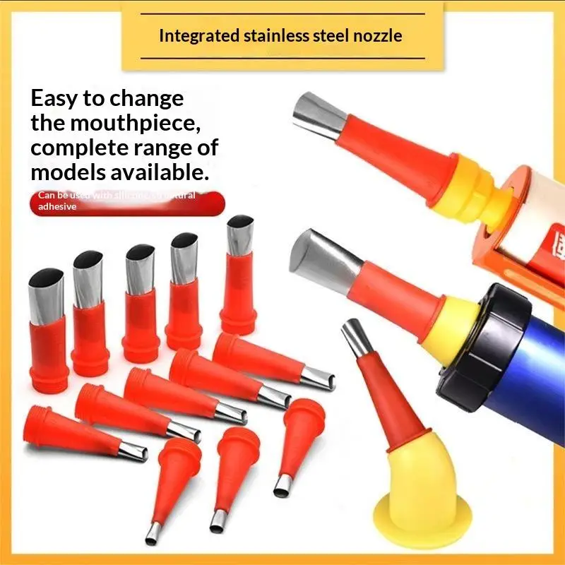 5/23 Pcs Stainless Steel Caulking Nozzle Silicone Sealant Tool Set For Bathroom Kitchen Sink Joint Sealing And Application