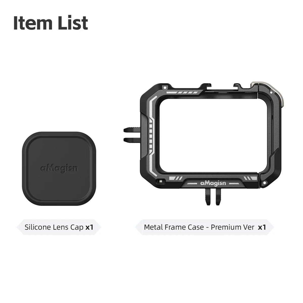 

New Sport Camera Metal Cage Cold Shoe Protective Case with Silicone Lens Cover for 13/12/11/10/9