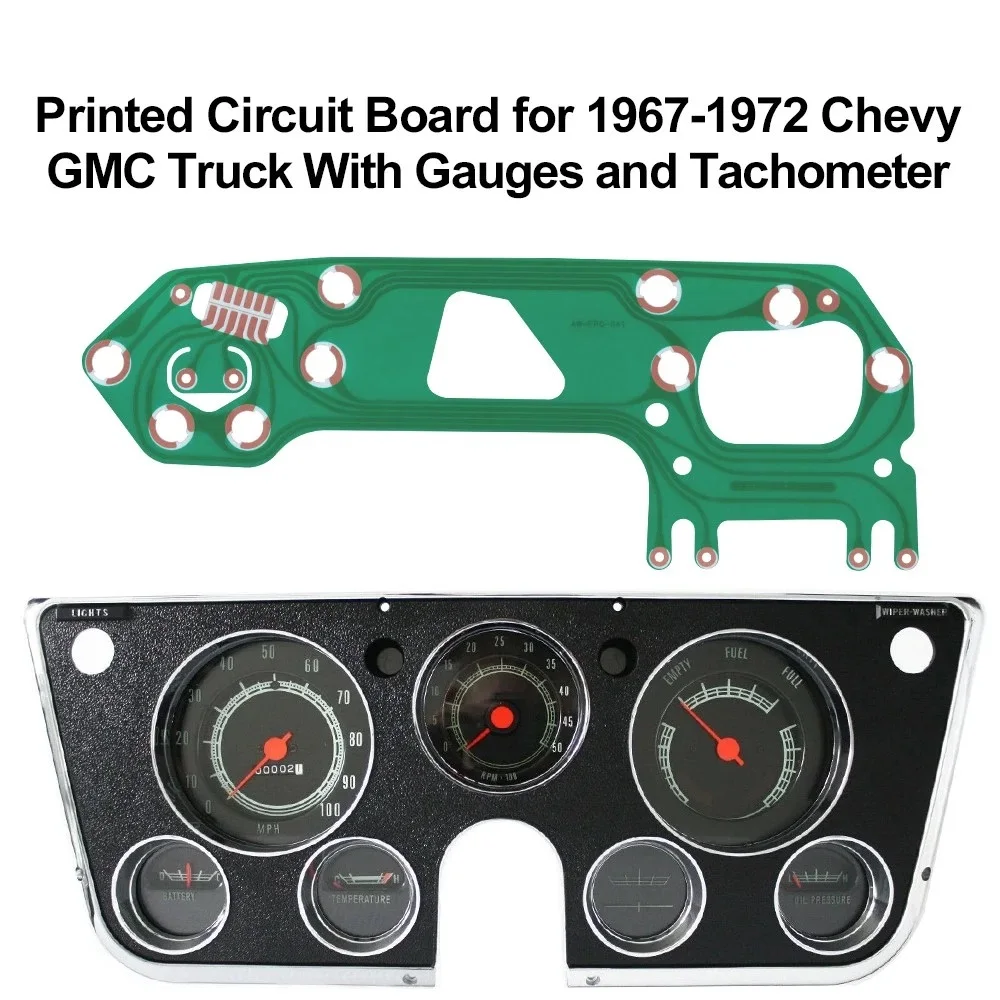 

Printed Circuit Board 6290459 for 1967-1972 Chevy GMC Truck With Gauges and Tachometer