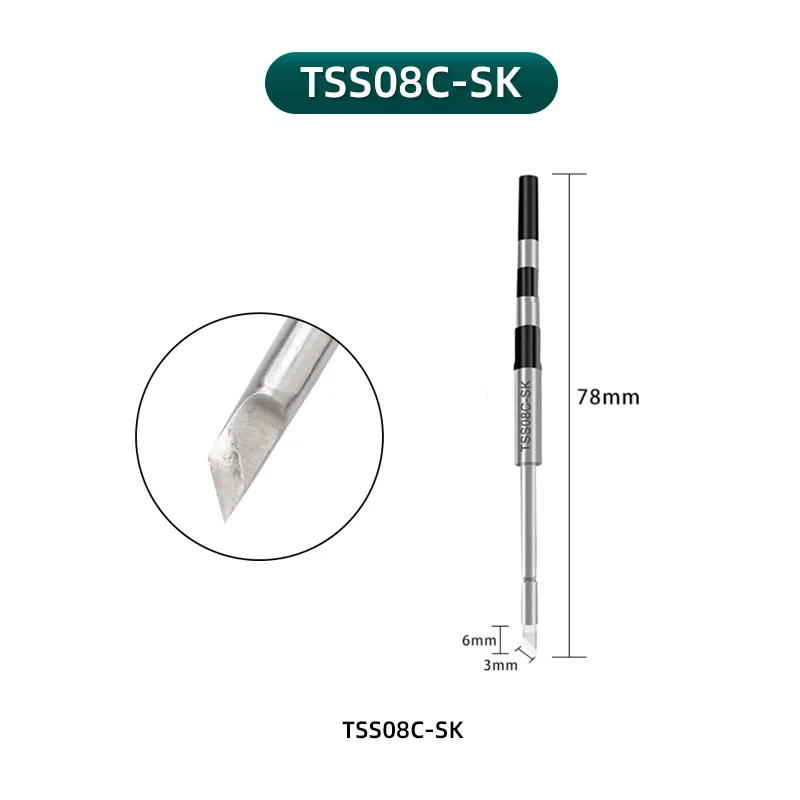 Punta rapida del saldatore Q8 TSS08C-SK TSS08C-I TSS08C-J TSS08C-K TSS08C-3C per stazione di saldatura QUICK Q8