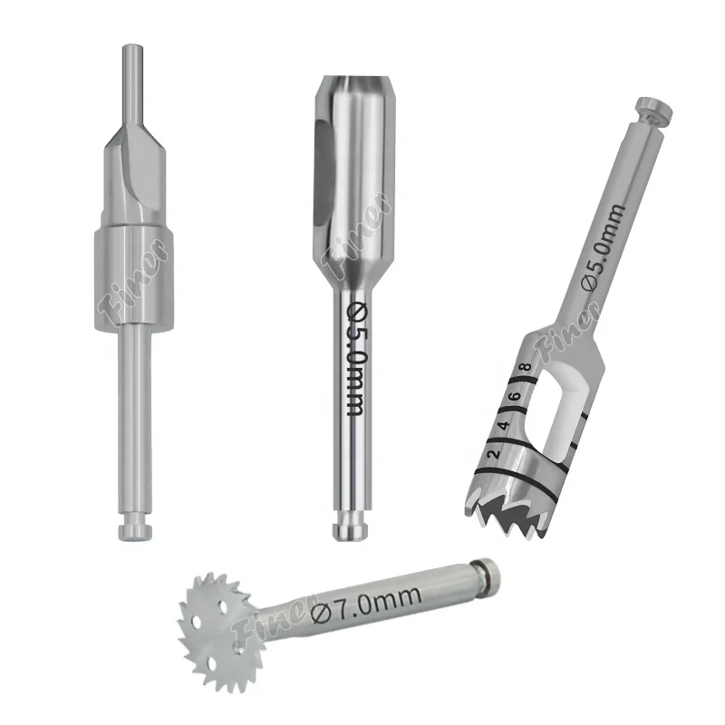 

soft tissue cutter depth marked trephine drill circumference bone cutting den tal im plant surgical drill