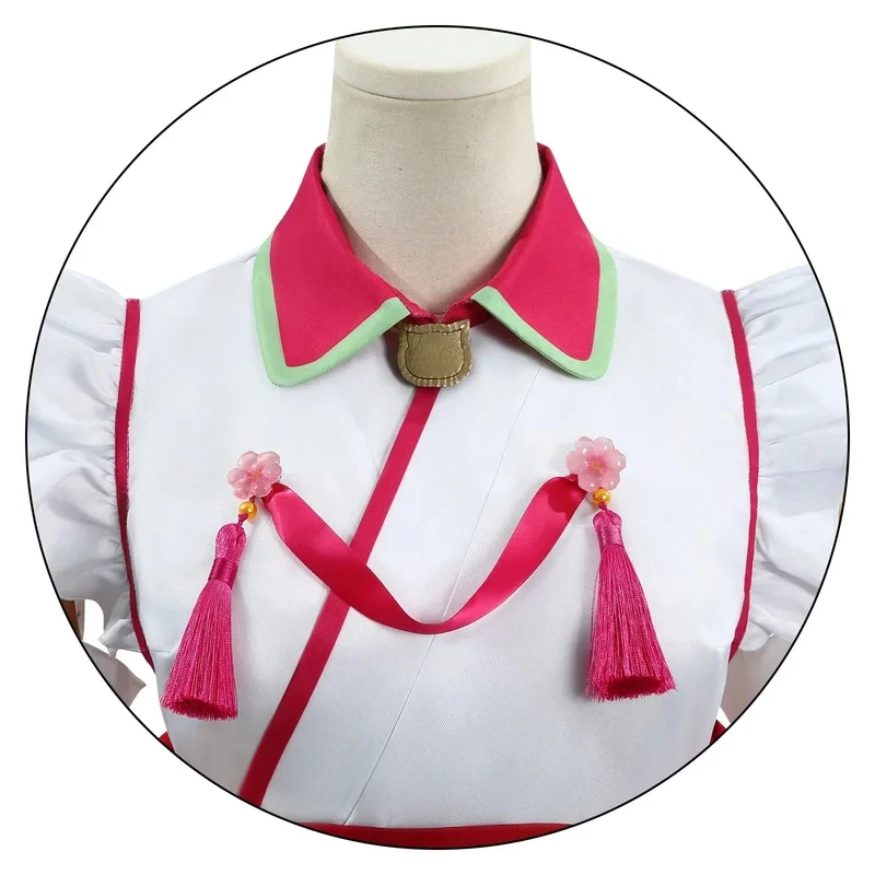 

x,3;f\6;h/ABC123Sakura Miko wig Shoes VTuber Hololive Performance Cosplay Costume Halloween Christmas 6;j'3\y,8/