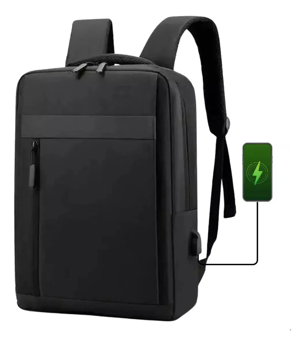 Premium 15.6-inch Executive Laptop Backpack with USB Port,  Black Color