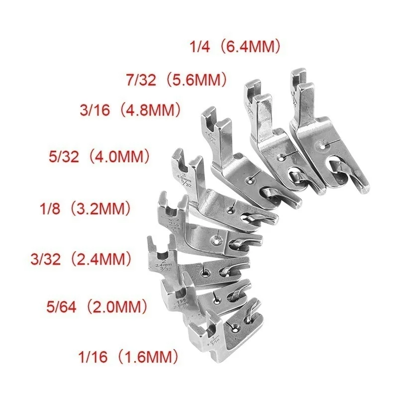 Industrial Single-needle Domestic Sewing Machine Accessories Presser Foot Feet Kit Hem Foot Spare Parts ForBrother Singer Janome