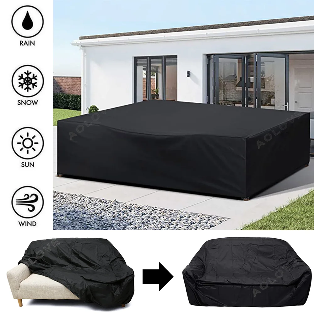 Various Waterproof Outdoor Patio Garden Furniture Covers Rain Snow Chair Covers for Sofa Table Chair Dust Proof Cover UV-Block