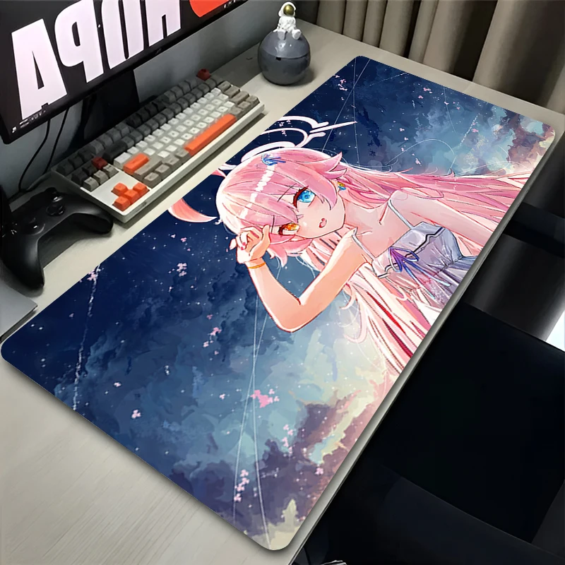 

cute Mouse Pads XXL Gamer Extended Desk Mat PC Gaming Keyboard Pad Japanese anime Computer Accessories B-blue Archive Mousepad