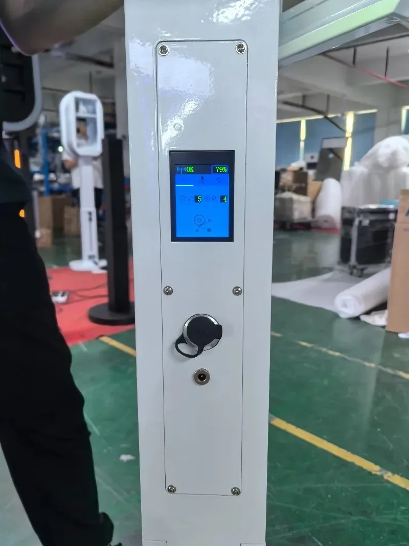 Newly designed wedding event photo booth portable selfie machine with camera, printer, compatible with smartphones and iPads