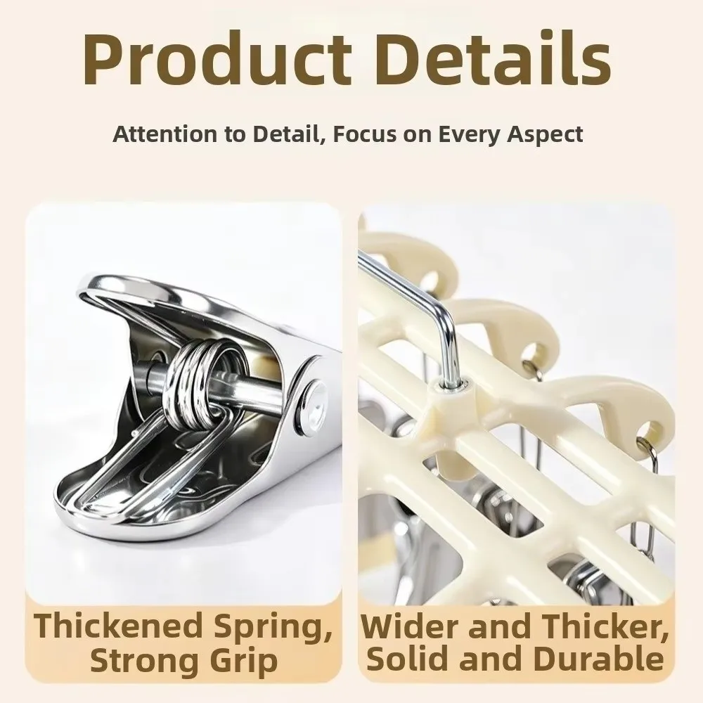 20 Clips Drying Clothes Hanger Rustproof Non-marking Trouser Hanging Hook Windproof Corrosion-Resistant Camisole Bra Clips