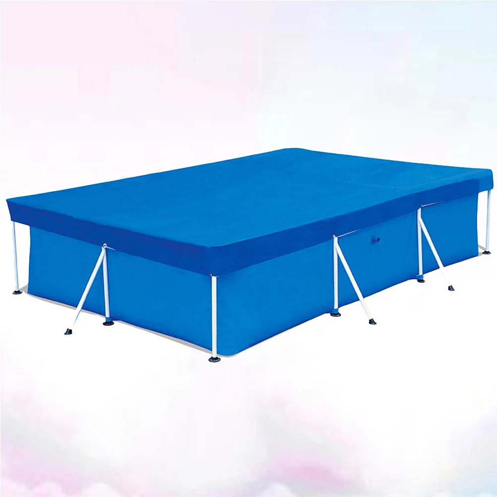 

Pe Fabric Pool Cover 400x211x81cm Heavy Duty Waterproof Rain Dust Protection for Inflatable Frame Swimming Pools Cover Mat