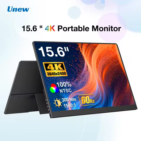 4K Portable Monitor 15.6 inch Screen 3840*2400 16:10 IPS Gaming Monitor Switch PS Xbox Teams Deck External Screen with Stand
