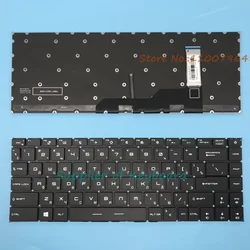 English/Russian/Arabic/Hebrew Keyboard For MSI Modern 15 A11SBL A11ML A11SBU A11MU MS-1552 A4M MS-155K A5M MS-155L Black/Gray