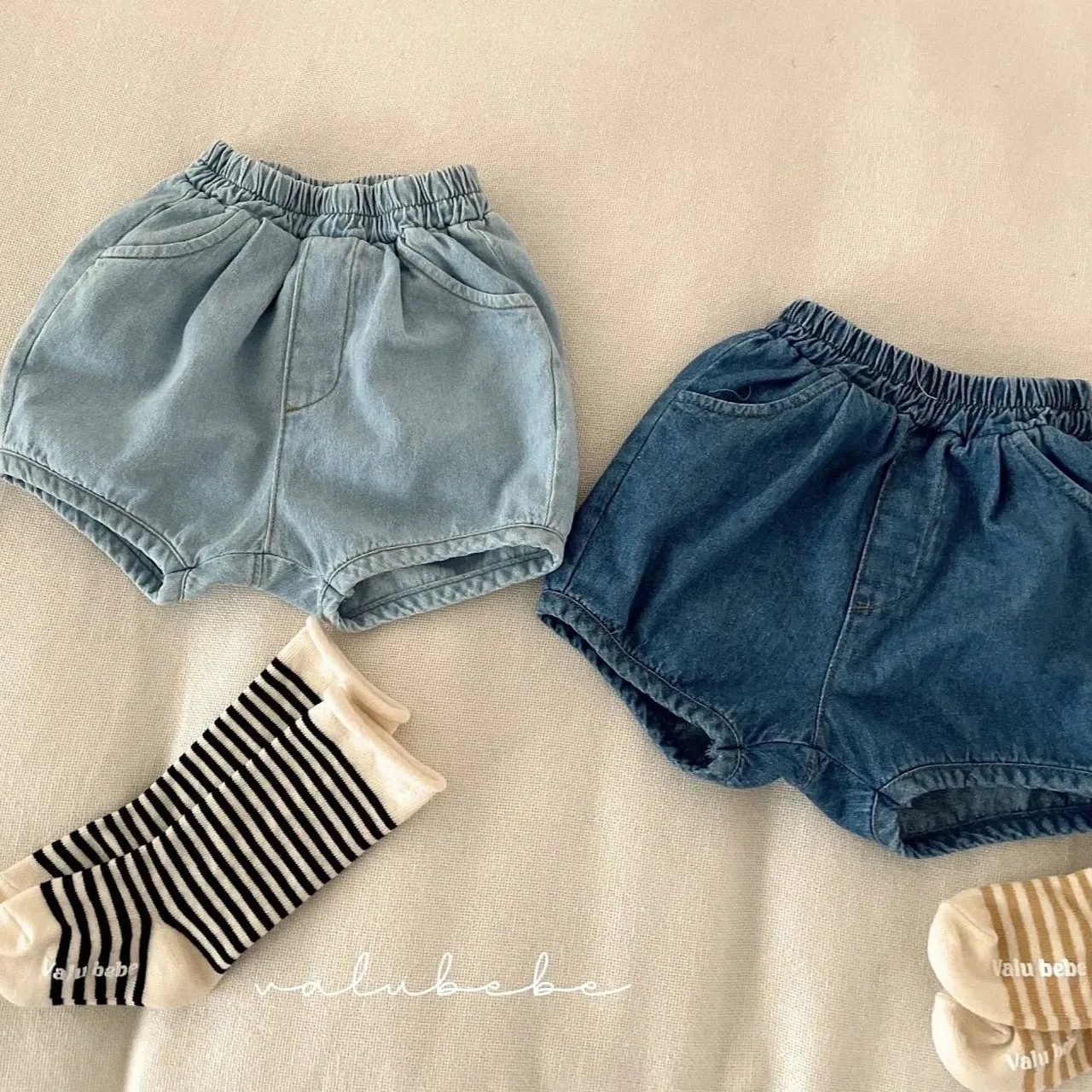 Ircomll 2026 Summer New Korean Style Denim Shorts Ins Soft Breathable Casual Jeans Shorts Handsome Daily Bottoms For Baby Boys
