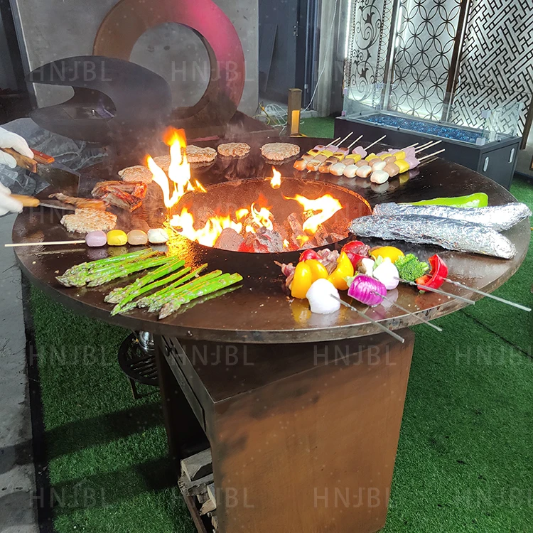 

Открытый Beefmaster Brasero BBQ Corten Стальная чаша для костра Барбекю Гриль для барбекю