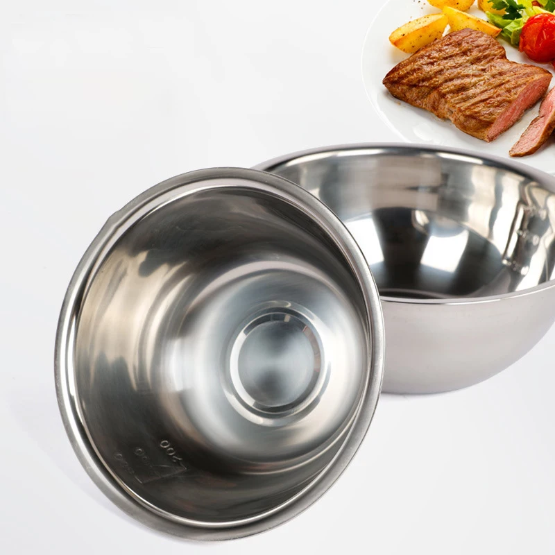 Cuencos de acero inoxidable para ensalada, Ramen, fideos, vajilla para mezclar sopa, fruta, cuencos dorados, platos de cocina de una sola capa, utensilios