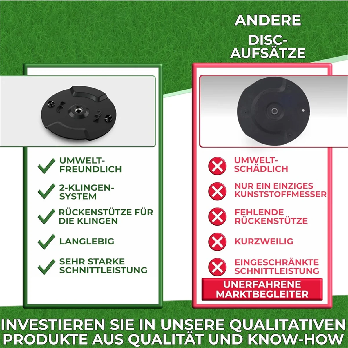 مجموعة سكاكين معدنية من ABYA لشفرة بديلة لآلة تشذيب العشب وبطارية جاردول - سكين حديقة بما في ذلك قرص القطع