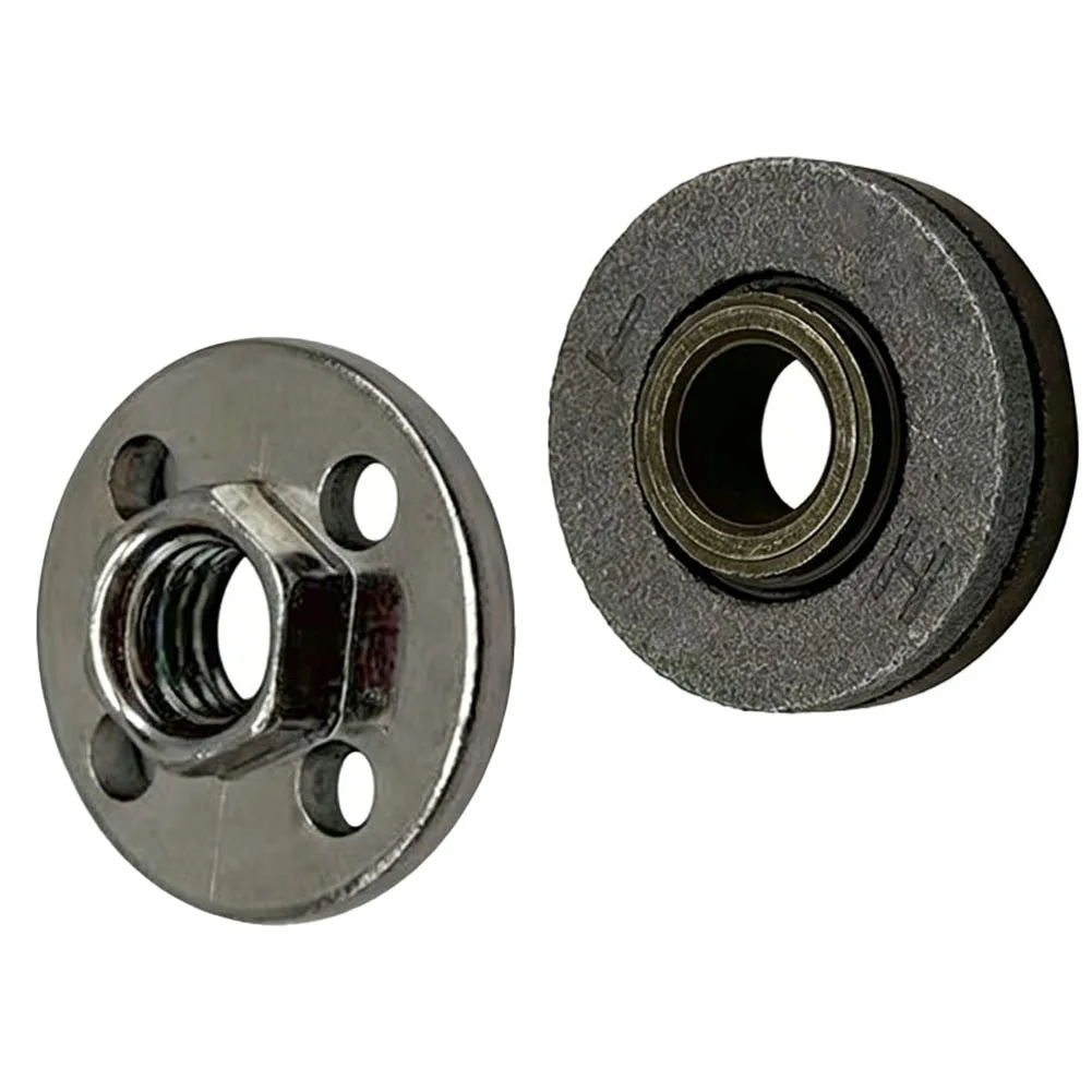 Metal Pressure Plate For 100-Type Angle Grinder, Upper & Lower 4-Hole Flange Set, 30x30mm Black Silver Accessories (2 Pack)