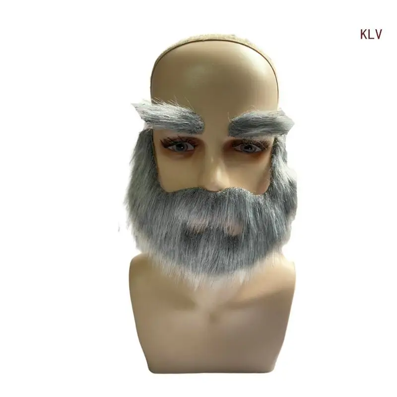 Künstliche Schnurrbärte, Augenbrauen-Set für Männer und Frauen, künstliche Bärte, Schnurrbärte, künstliche Augenbrauen, Cosplay,