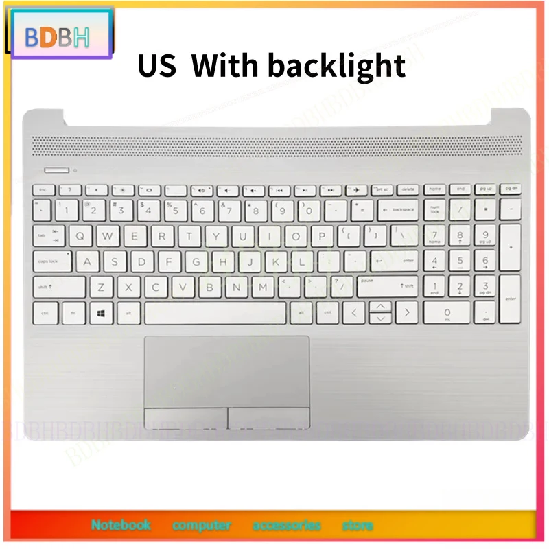 New For 15-DW 15-GW 15S-DU 15S-DR 15S-DY 15S-GR 250 G8 US/RU/UK/SP/LA Laptop Keyboard Palmrest Case Computer Replace Accessories