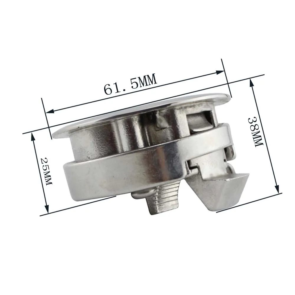 1 Piece 2 inch Round Flush Side Mount Hatch Ring Pull Latch Marine Boat Deck Lift Handle